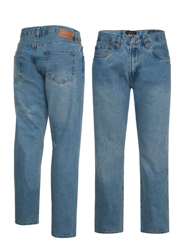 Classic Comfort: Men's Premium Straight Leg Denim Jeans in Multiple Colors - MENLL